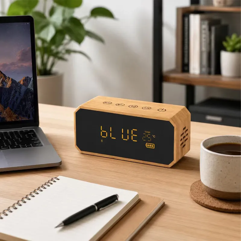 Bedroom Bamboo Bluetooth Speaker Application Case