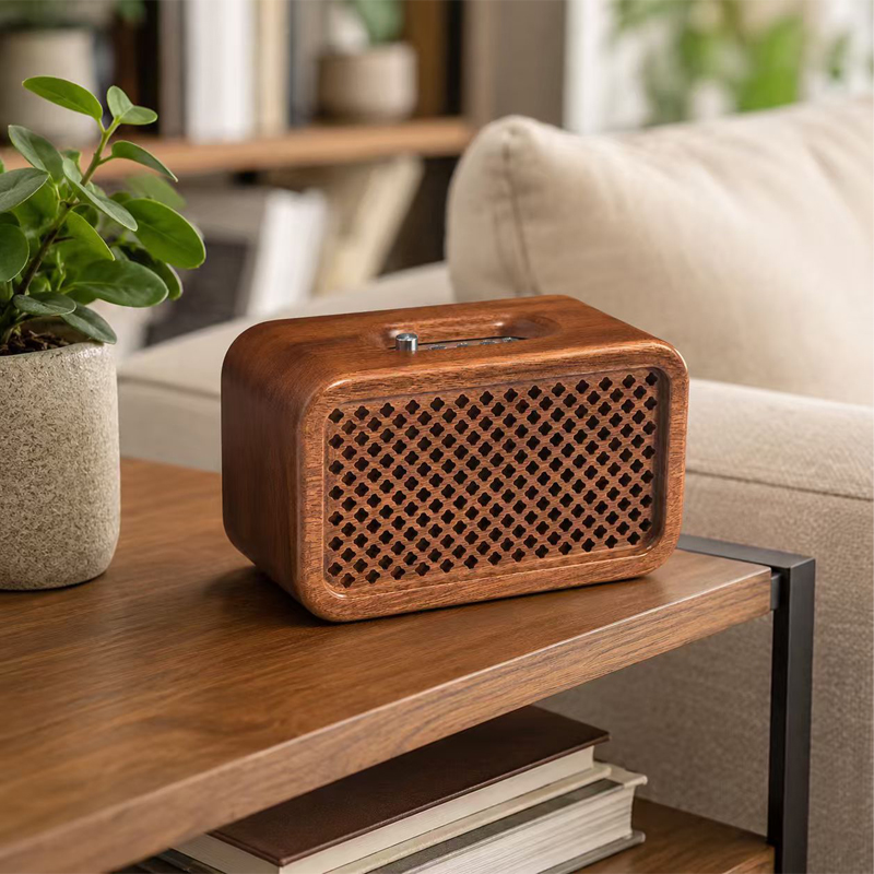Bedroom Wooden Speaker Application Case