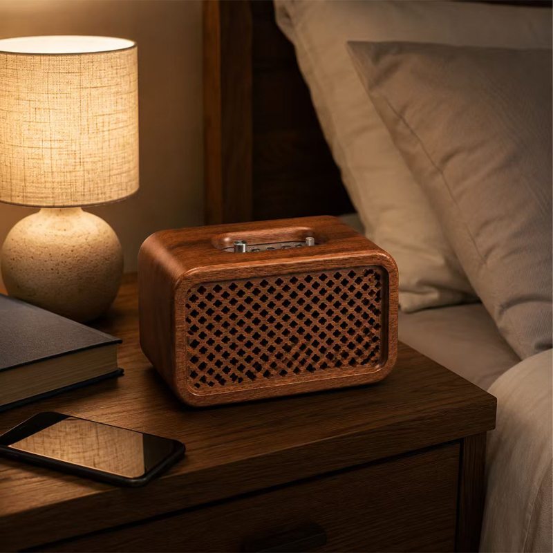 Bedroom Wooden Speaker Application Case