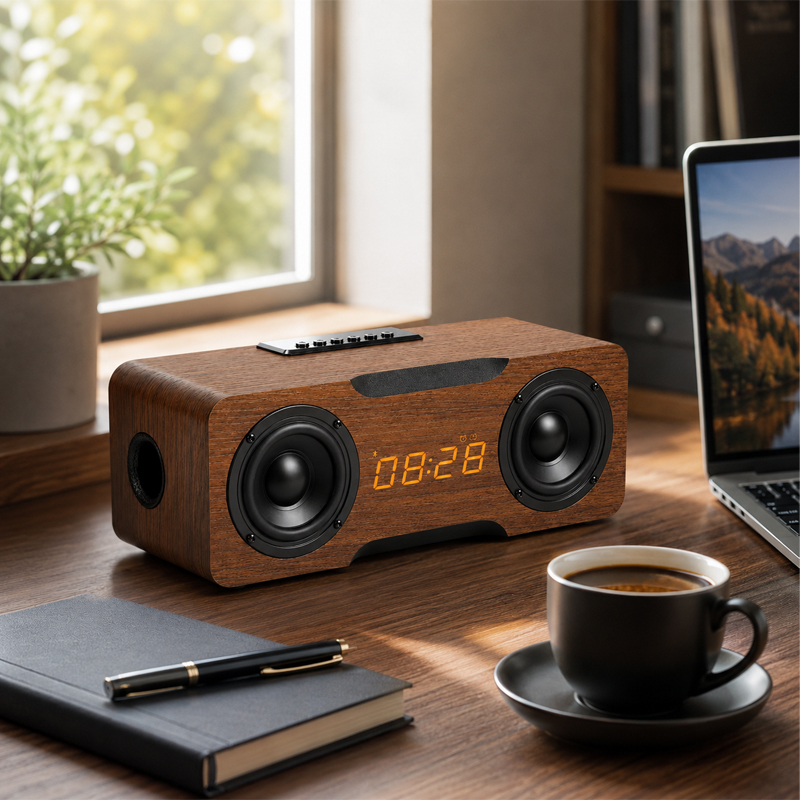 Office Desktop Wooden Bluetooth Speaker