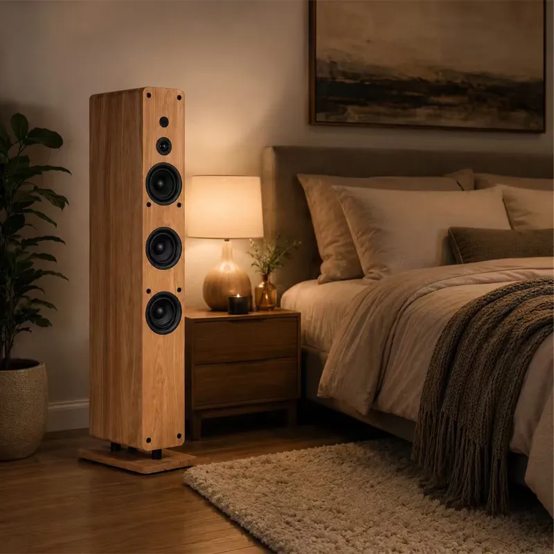 XS-FS01 Natural Wood Tower Speakers