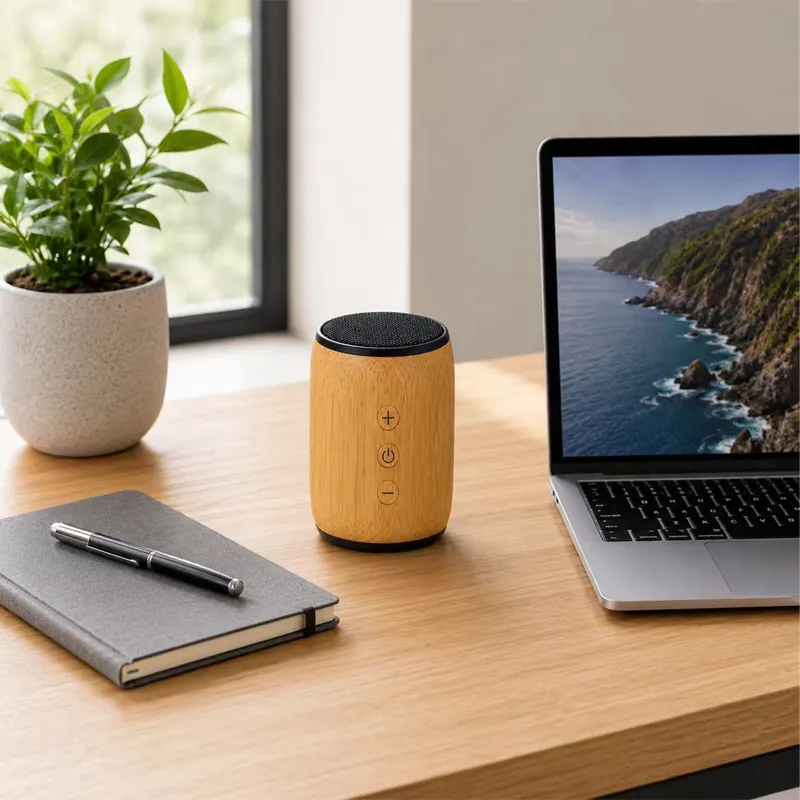 XS-BM01 Eco Friendly Portable Bass Computer Small Mini Stero Gift Wooden Fabric Wireless Bluetooth Speaker