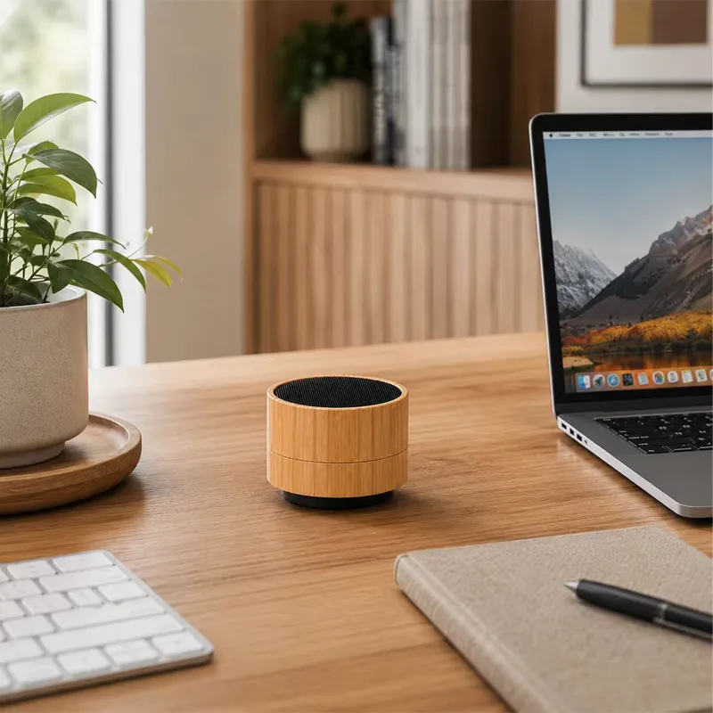 XS-BM02 Round Bamboo Bluetooth Speaker