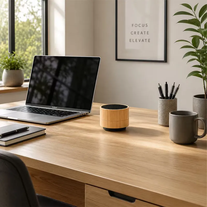 XS-BM02 Round Bamboo Bluetooth Speaker