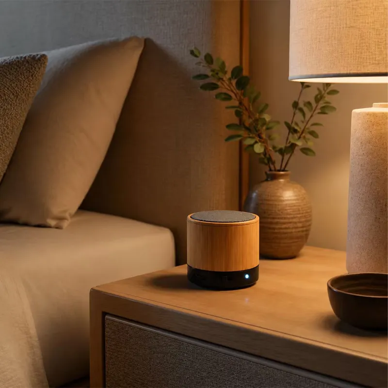 XS-BM03 Round Bamboo Wireless Speaker
