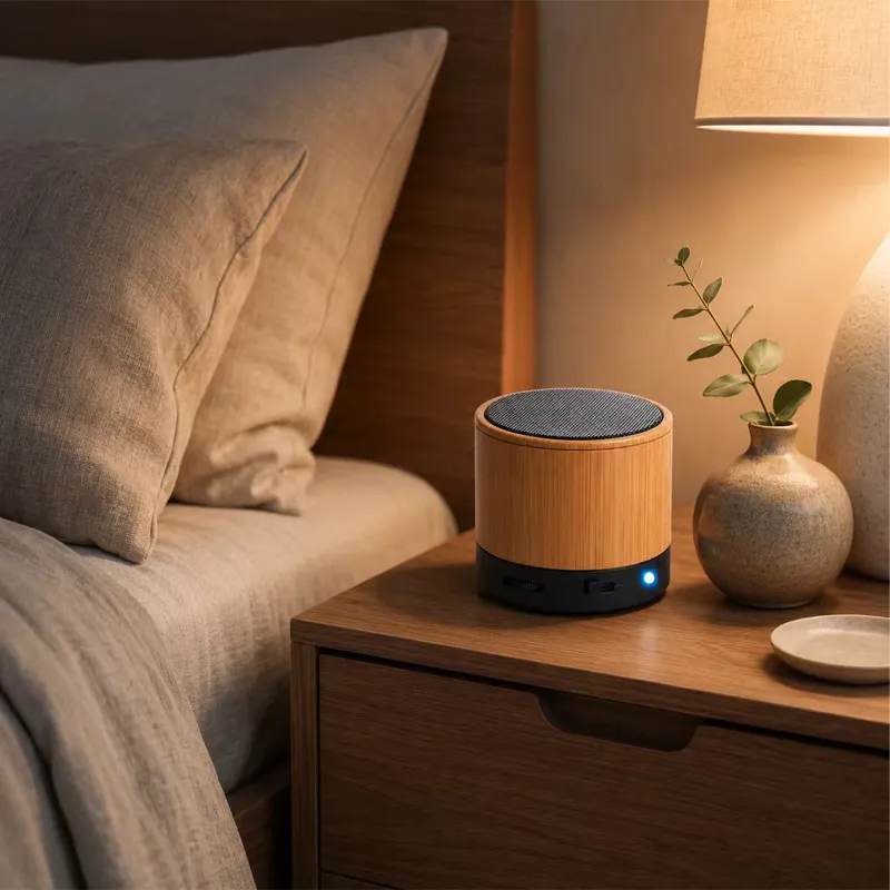 XS-BM03 Round Bamboo Wireless Speaker