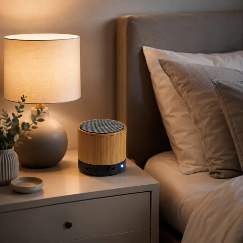 XS-BM03 Round Bamboo Wireless Speaker