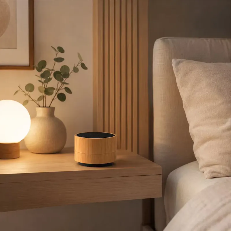 XS-BM02 Round Bamboo Bluetooth Speaker