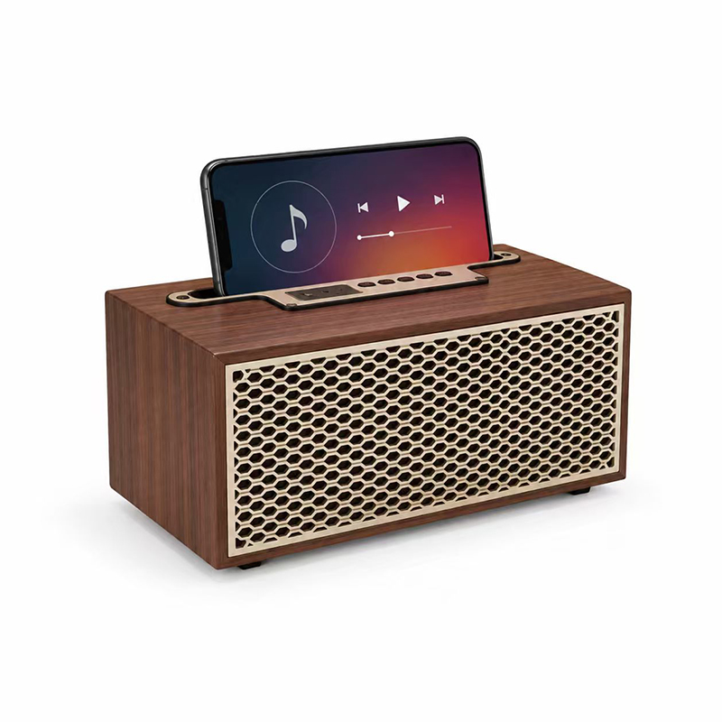 ZTZ005-4 New FM Wireless Wooden V5.0 Speaker