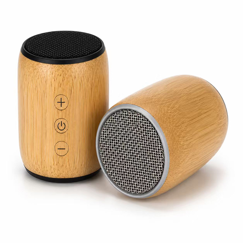 XS-BM01 Eco Friendly Portable Bass Computer Small Mini Stero Gift Wooden Fabric Wireless Bluetooth Speaker
