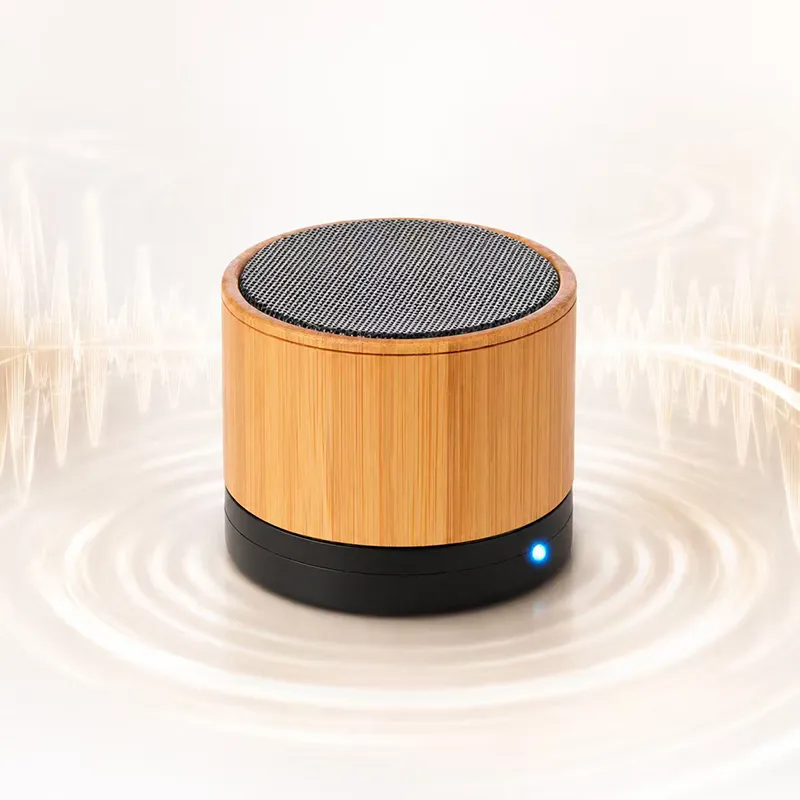 XS-BM03 Round Bamboo wireless Speaker
