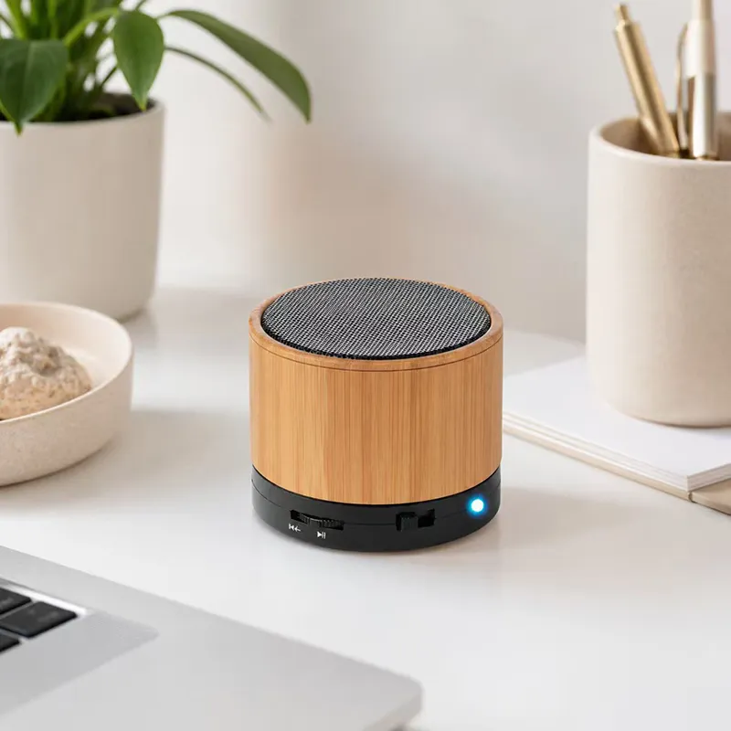 XS-BM03 Round Bamboo wireless Speaker