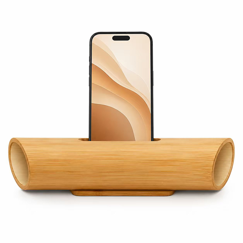 XS-PS05 Model Solid Bamboo Mobile Holder Amplifier Multi-Purpose Portable Table Decor Wholesale Price Pen Holders