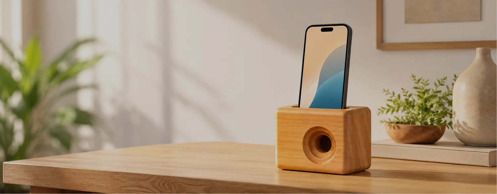 Bespoke Wood Phone Speaker from China Professional Audio Maker