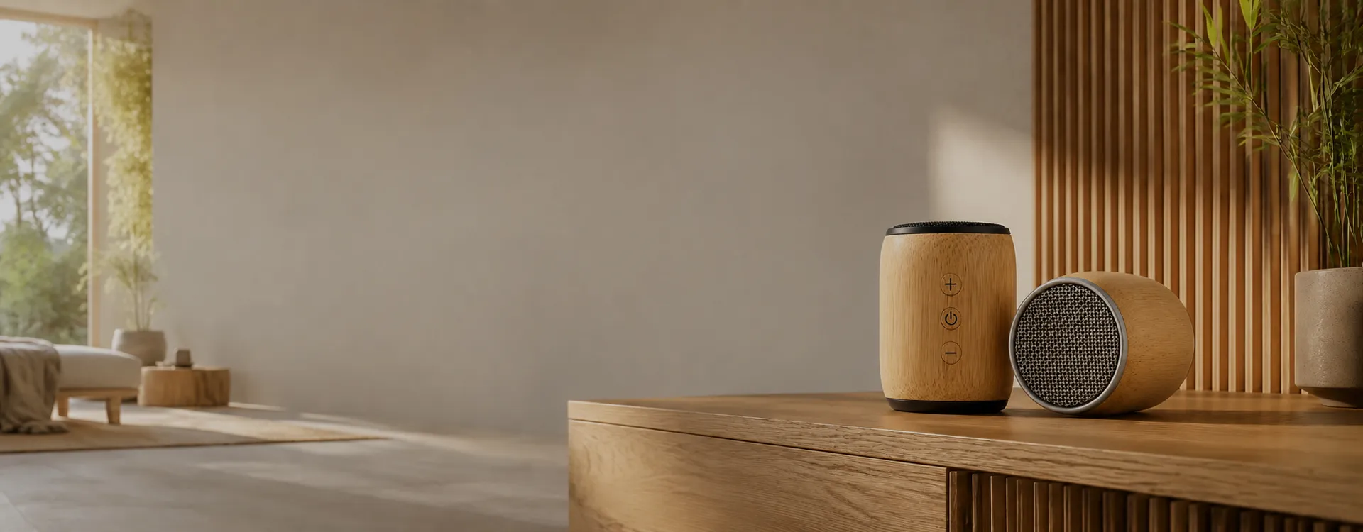 Handcrafted Bamboo Speaker with Premium Acoustic Performance