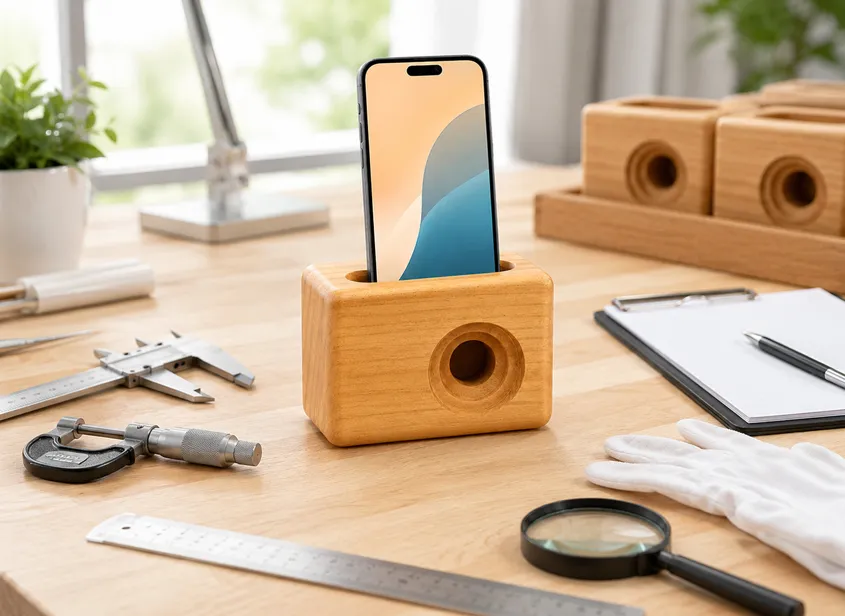 Key Quality Checks for Export Wood Phone Speaker