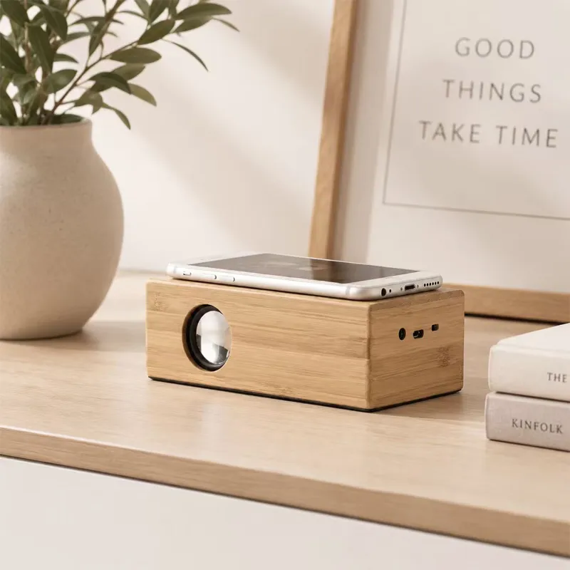 ZTZ033 Portable Vintage Bamboo Mini Speaker