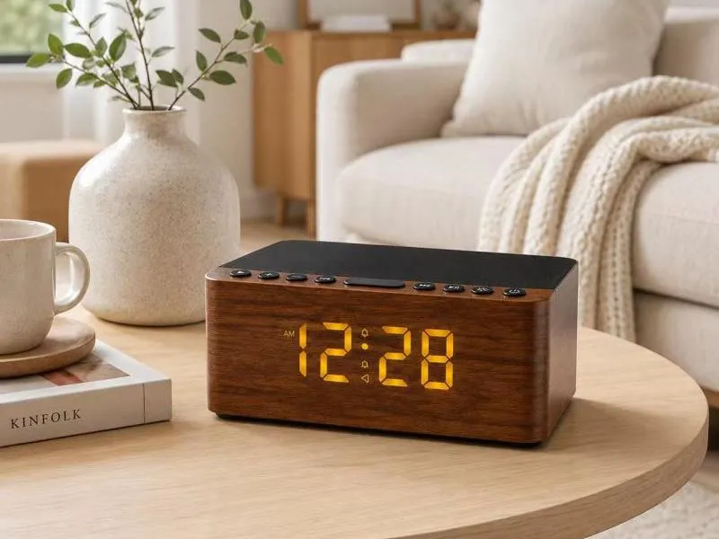 Description of XS-WC01 Wooden Bluetooth Speaker with Wireless Charging