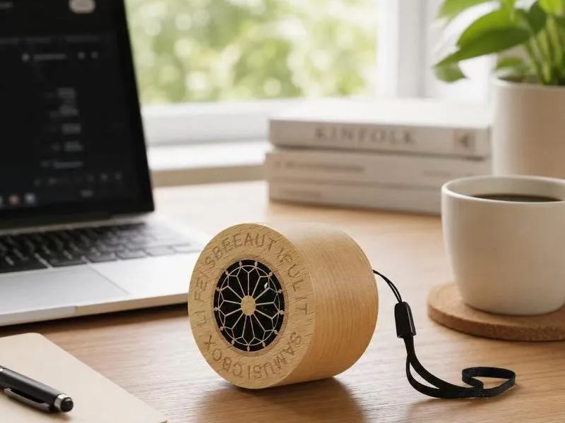 Description of ZTZ020 Natural Small Wooden Bluetooth Speaker