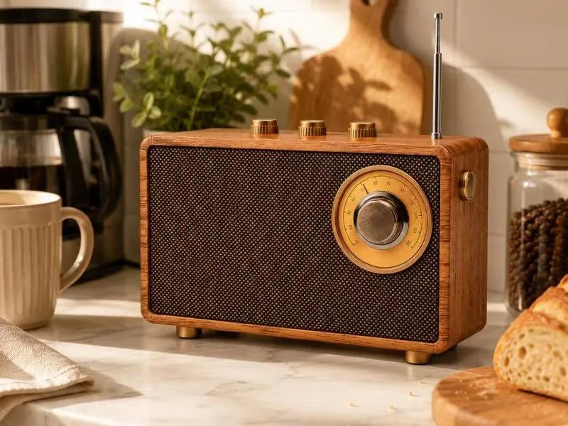 Description of ZTZW023 Retro Wooden Bluetooth Radio