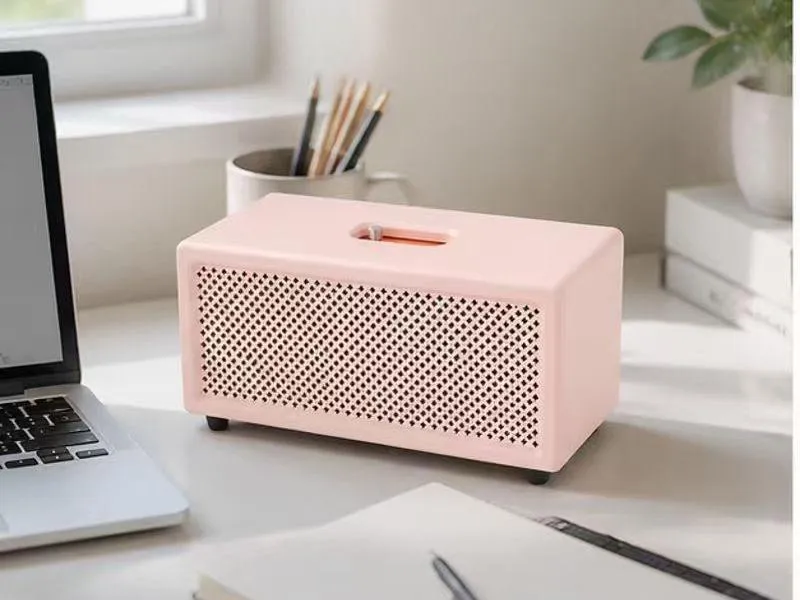Description of ZTZ001-1 Soft Pink Wooden Bluetooth Sound System