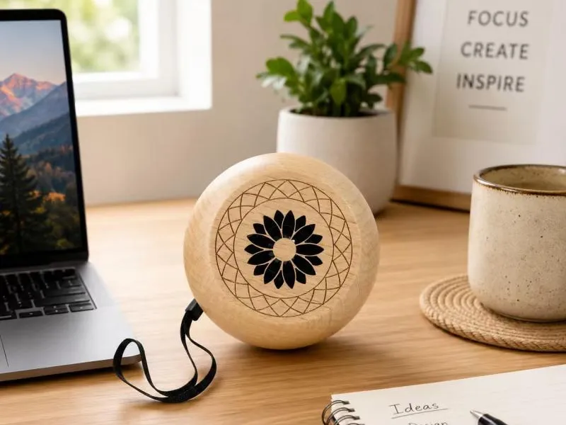 Description of ZTZ021 Natural Mini Wood Bluetooth Speaker