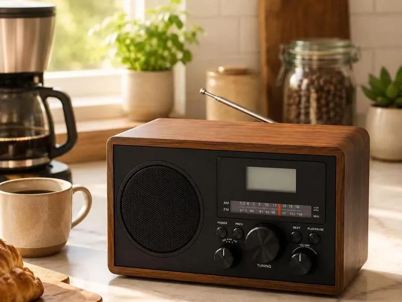 Description of ZTZW025 Solid Wood Bluetooth Tabletop Radio