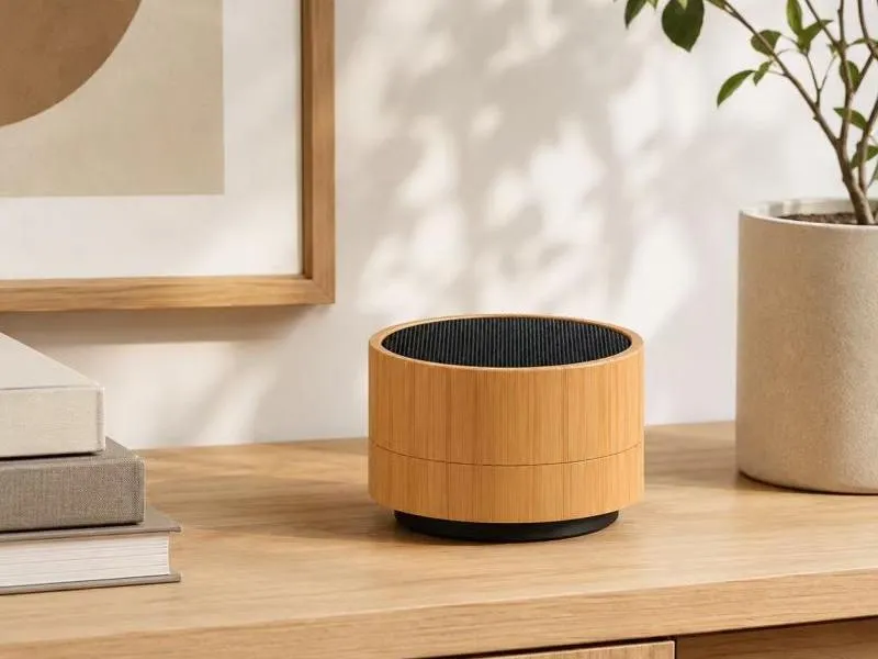 Description of XS-BM02 Compact Bamboo Wireless Speaker
