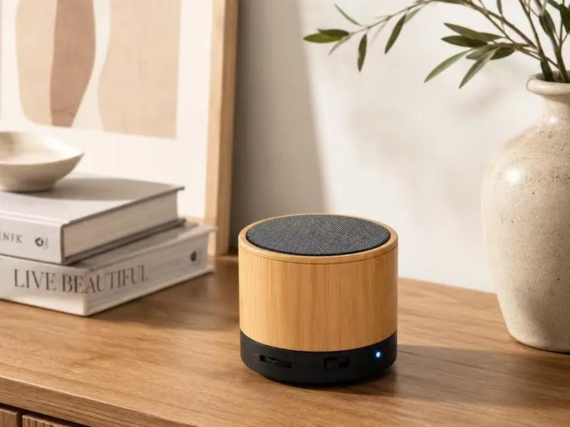Description of XS-BM03 Compact Bamboo Bluetooth Speaker