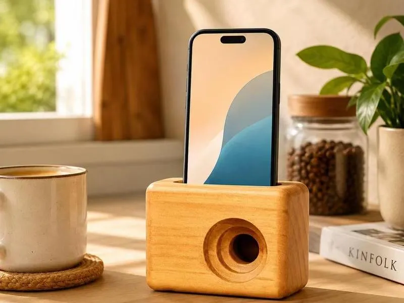 Description of XS-PS01 Wood Passive Phone Speaker