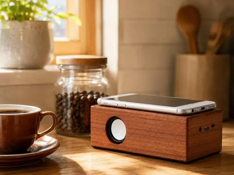 Description of ZTZ033-1 Natural Wooden Induction Speaker