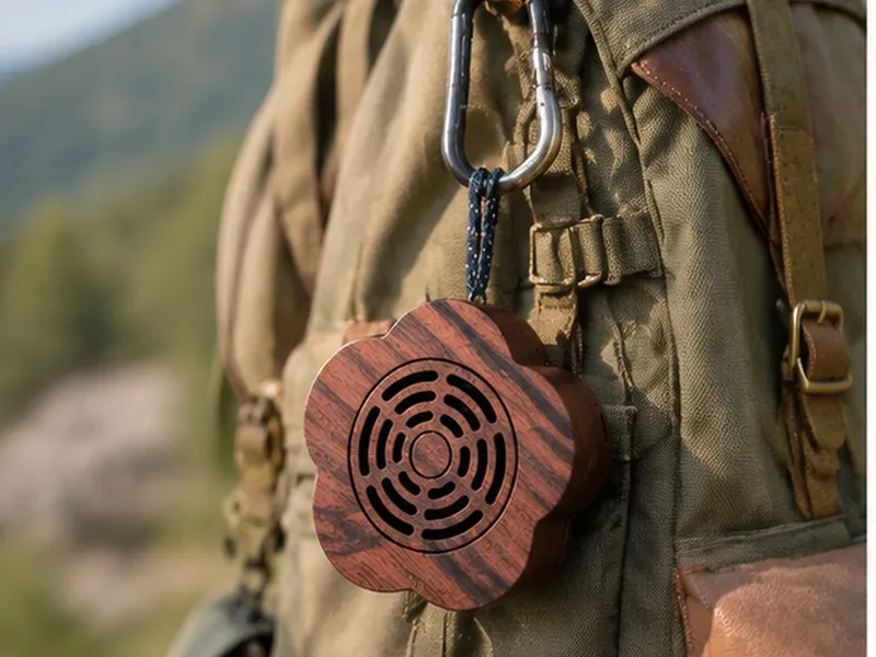 Description of ZTZ910-11 Flower-Shaped Wood Grain Bluetooth Speaker