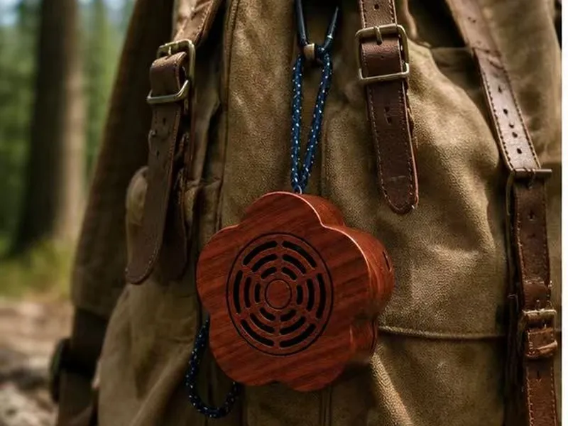 Description of ZTZ910-12 Flower-Shaped Wood Grain Bluetooth Speaker