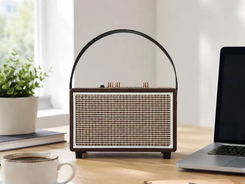 Description of ZTZ024 Brown Portable Wooden Bluetooth Speaker