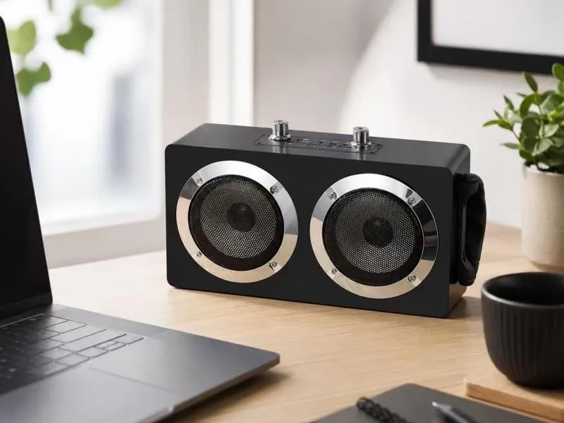 Description of ZTZ026 Black Wooden Hi-Fi Bluetooth Speaker