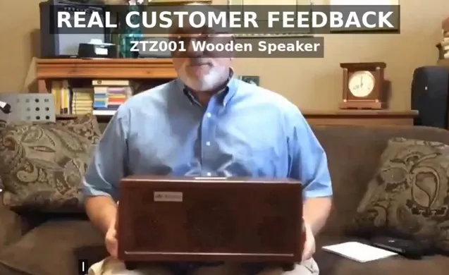 Customer Review – ZTZ001 Wooden Speaker