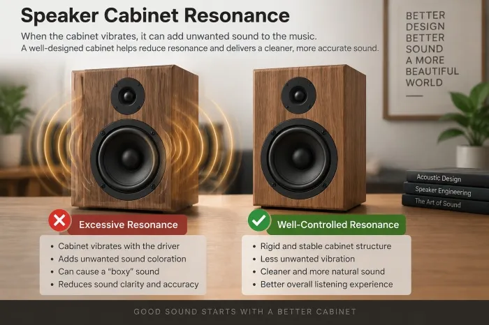 Poor vs Good Speaker Cabinet Resonance Control Poor vs Good Speaker Cabinet Resonance Control
